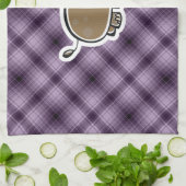 Niedliches Flusspferd; Lila Küchentuch (Gefaltet)