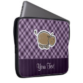 Niedliches Flusspferd; Lila Laptopschutzhülle (Vorne Rechts)