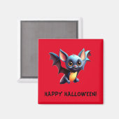 Niedliches Flying Bat | Frohe Halloween Magnet (Vorderseite/Rückseite)