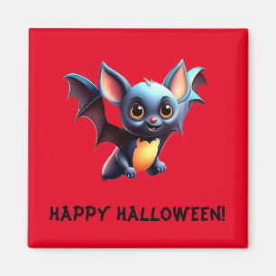 Niedliches Flying Bat   Frohe Halloween Magnet