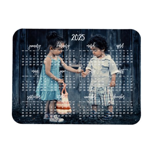 Niedliches Foto 2025 Magnetkalender 3x4 Magnet (Horizontal)
