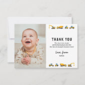 Niedliches Foto Bau Geburtstag Vielen Dank Dankeskarte (Vorderseite)