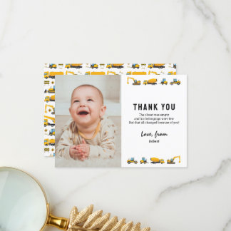 Niedliches Foto Bau Geburtstag Vielen Dank Dankeskarte