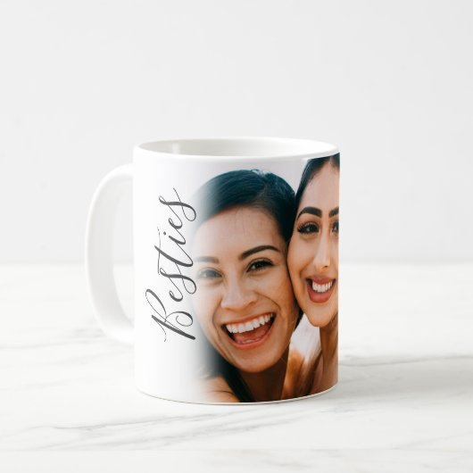 niedliches Foto bester Freund, bestie Drehbuch Kaffeetasse (Vorderseite Links)
