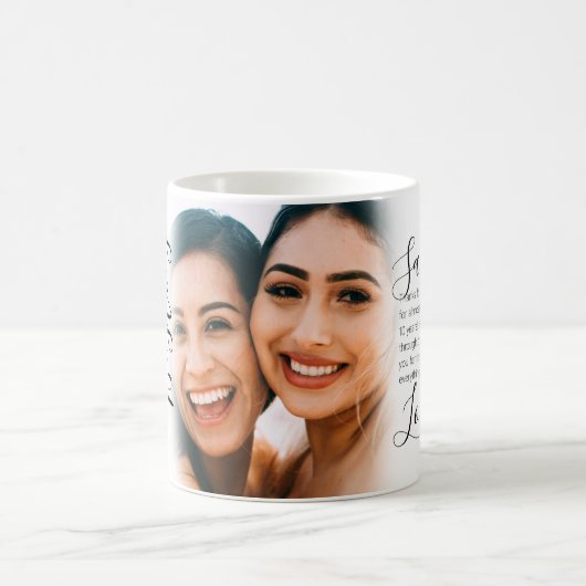 niedliches Foto bester Freund, bestie Drehbuch Kaffeetasse (Mittel)