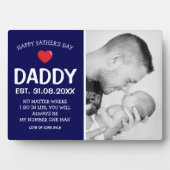 Niedliches Foto des Happy Vatertags Fotoplatte (Vorderseite)
