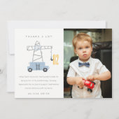 Niedliches Foto eines Baukrans jedes Lebensalter Dankeskarte (Vorderseite)