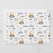 Niedliches Foto eines Baukrans jedes Lebensalter Dankeskarte (Rückseite)