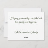 Niedliches Foto Feiertagskarte (Rückseite)