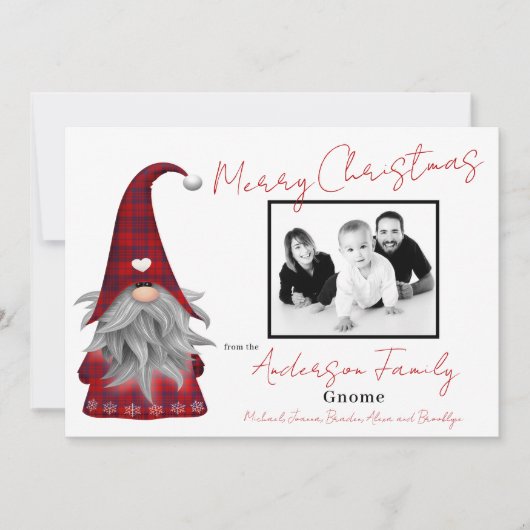 Niedliches Foto Frohe Weihnachten Elf Personalisie (Vorderseite)