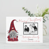 Niedliches Foto Frohe Weihnachten Elf Personalisie (Stehend Vorderseite)