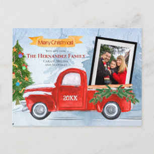 Niedliches Foto Frohe Weihnachten Rustikaler Truck