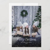 Niedliches Foto Frohe Weihnachtskarte Feiertagskarte (Vorne/Hinten)