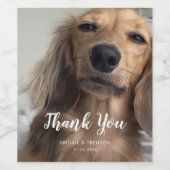 Niedliches Foto für benutzerdefinierte Hunde Weinetikett (Einzelnes Label)