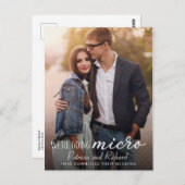 Niedliches Foto für die Verkündung von Hochzeiten Postkarte (Vorne/Hinten)