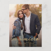 Niedliches Foto für die Verkündung von Hochzeiten