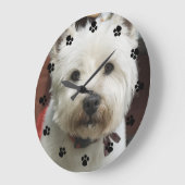 Niedliches Foto für Haustiere Große Wanduhr (Winkel)