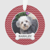 Niedliches Foto für Haustiere mit Dog-Knochen Ornament (Vorderseite)