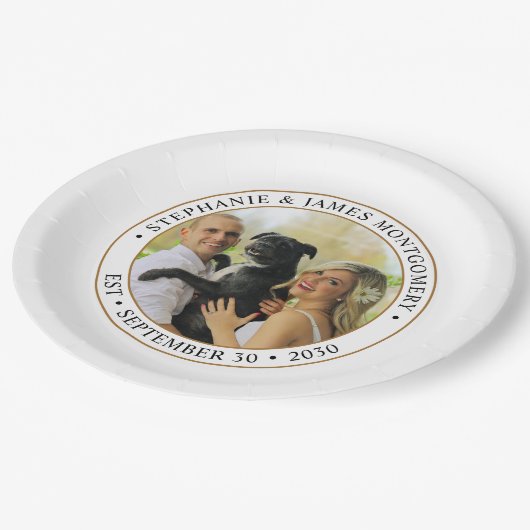 Niedliches Foto für Haustiere Pappteller (Schrägansicht)