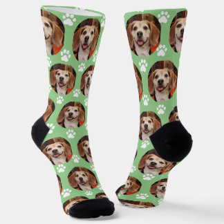 Niedliches Foto für Haustiere und Paw-Drucke Socken