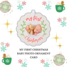 Niedliches Foto für mein erstes Weihnachts-Baby