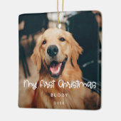 Niedliches Foto für mein erstes Weihnachtsgeschenk Keramikornament (Links)