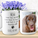 Niedliches Foto für Welpen Personalisiert Hunde Ma Kaffeetasse<br><div class="desc">Überraschen Sie die Mama des Hundes an diesem Tag oder zu ihrem Geburtstag oder zu jedem Anlass mit dieser super niedlichen Hund Mutter Tasse. "Mama ... Ich Liebe, wie wir nicht einmal laut sagen müssen, dass ich dein Lieblingskind bin" macht ein perfektes Geschenk vom Hund ! Personalisieren Sie mit Hunden...</div>