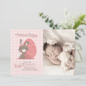 Niedliches Foto Geburtserklärung Ankündigung (Stehend Vorderseite)