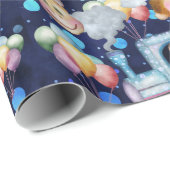 Niedliches Foto Geschenkpapier (Rolleneckpunkt)