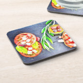 niedliches Foto "Griechische und mediterrane Ernäh Getränkeuntersetzer (Linke Seite)