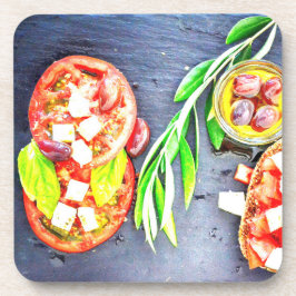 niedliches Foto "Griechische und mediterrane Ernäh Getränkeuntersetzer