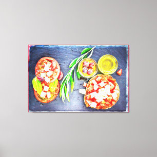 niedliches Foto "Griechische und mediterrane Ernäh Leinwanddruck