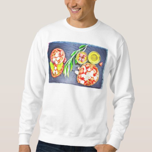 niedliches Foto "Griechische und mediterrane Ernäh Sweatshirt (Vorderseite)