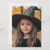 Niedliches Foto Halloween Kindergeburtstag Einladung (Rückseite)