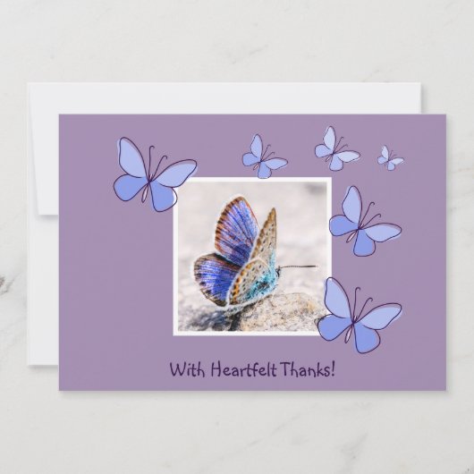 Niedliches Foto - Herzlichen Dank! Dankeskarte Einladung (Vorderseite)