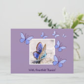 Niedliches Foto - Herzlichen Dank! Dankeskarte Einladung (Stehend Vorderseite)