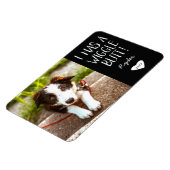 Niedliches Foto "I has a Wiggle Hintern" | Schwarz Magnet (Linke Seite)