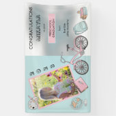 Niedliches Foto im Vorschulalter Gratulation Banner (Vertikal)