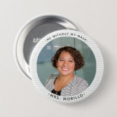 Niedliches Foto Lehrer-ID-Notebook Button (Vorne & Hinten)