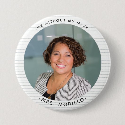 Niedliches Foto Lehrer-ID-Notebook Button (Vorderseite)