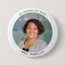 Niedliches Foto Lehrer-ID-Notebook Button