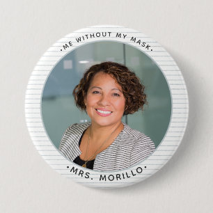 Niedliches Foto Lehrer-ID-Notebook Button