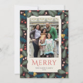 Niedliches Foto Merry Feiertagskarte (Vorderseite)