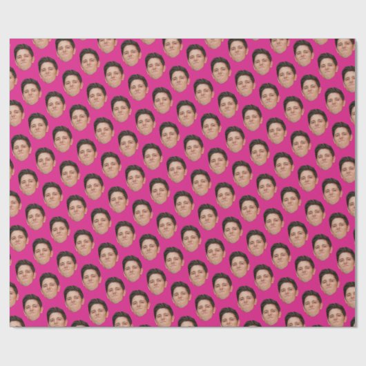 Niedliches Foto mit Pet-Gesichtsmaske - Geschenkpa Geschenkpapier (Flach)