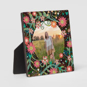 Niedliches Foto mit Whimsical Floral Fotoplatte (Vorderseite)