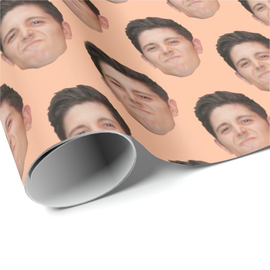 Niedliches Foto oder Pfirsichgeschenkpapier Geschenkpapier (Rolleneckpunkt)