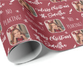 Niedliches Foto ohne prickelndes Weihnachtsmuster  Geschenkpapier (Rolleneckpunkt)