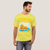 niedliches Foto "Orangefärbte Natur". Jetzt kaufen T-Shirt (Vorne ganz)