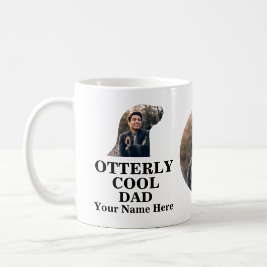 Niedliches Foto Otterly cool Papa Kaffeetasse (Links)