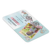 Niedliches Foto Pink Blue Abschluss Magnet (Rechte Seite)